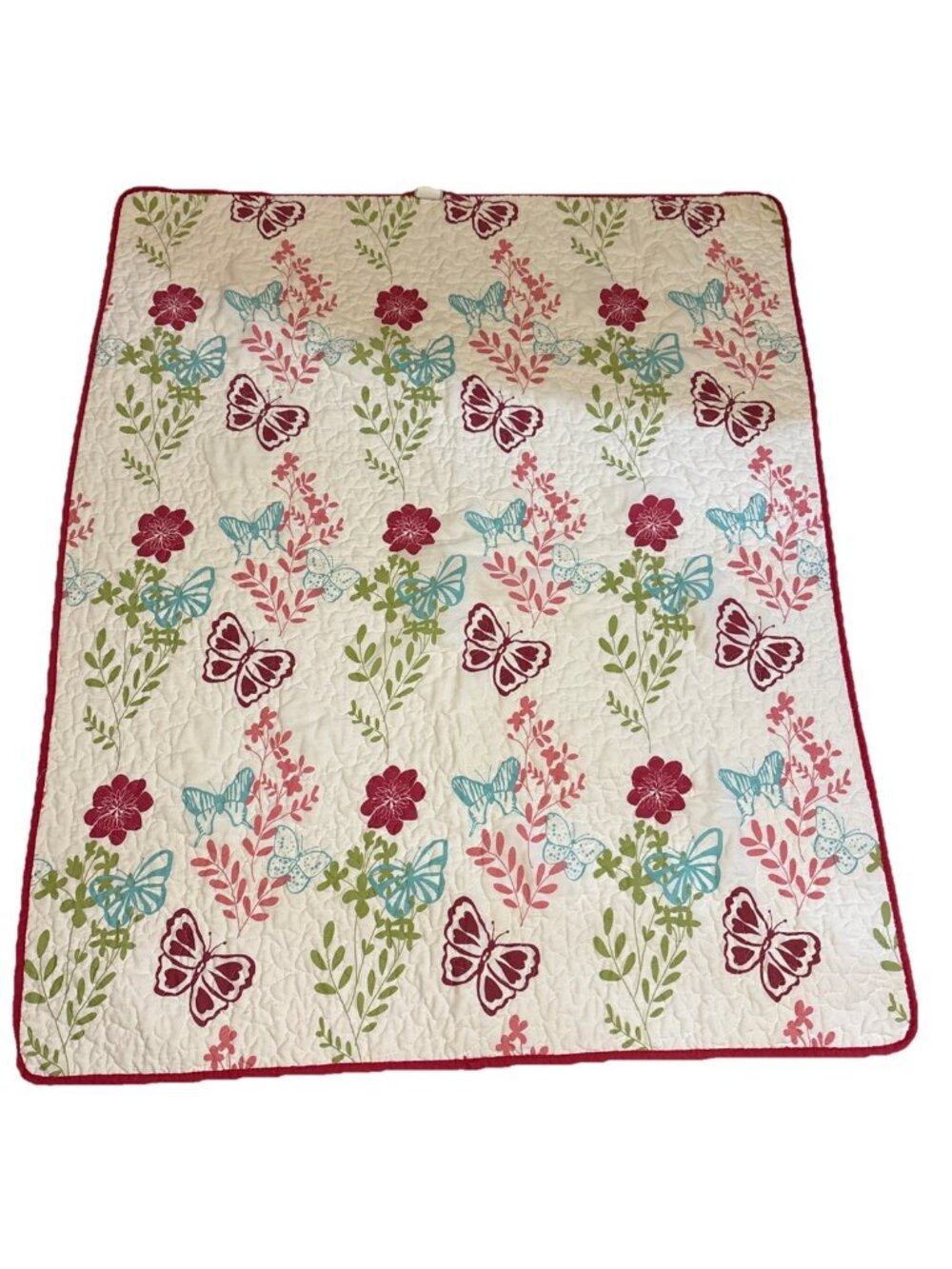 NoJo Baby Blanket With Butterflies And Flowers Multicolor 37” X 46”